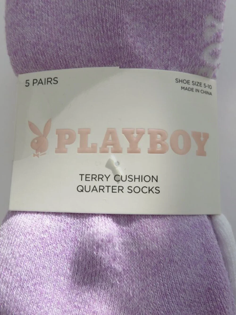 (#142) Playboy Multi-color 5-PK Signature Logo Bunny Cushioned Crew Socks
